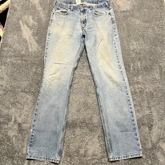 Carhartt Jeans Mens 36 X34 Distressed Traditional Fit Workwear Pants - Picture 1 of 10
